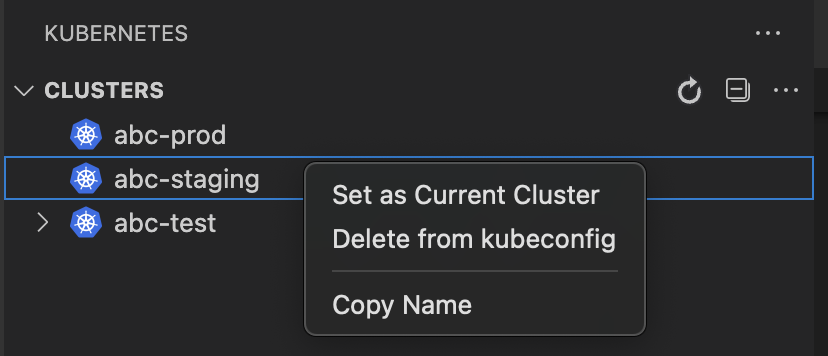 VScode Kubernetes extension